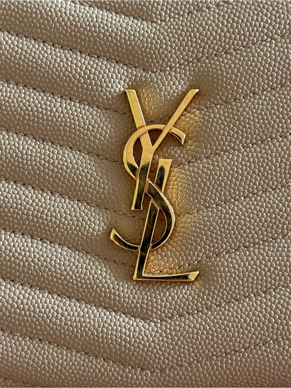 Saint Laurent Taupe Mini Lou Camera Bag w/ Tassel - Picture 3 of 8